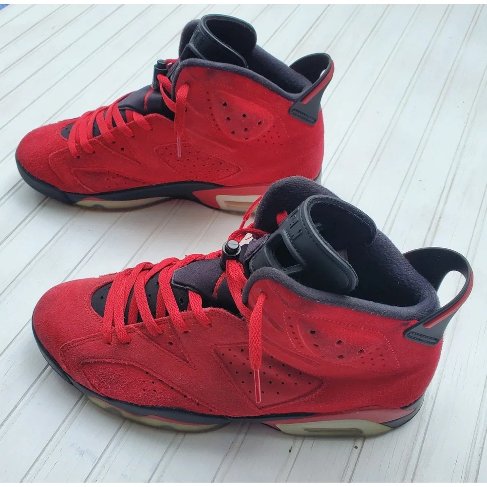 Air Jordan 6 Retro Toro Bravo Varsity Red Suede CT8529-600 Mens Size 11